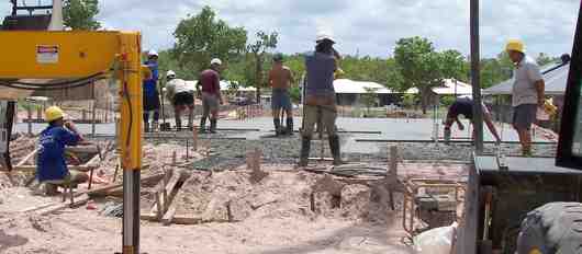 screeding a house slab