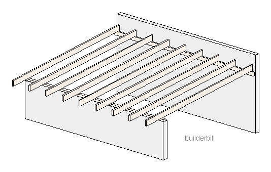 Rafter triangles - 3D sketch of a lean to roof.