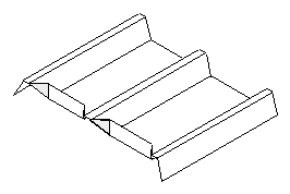 steel metal roofing pan turn up under flashing