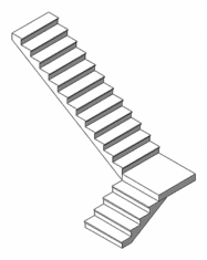 stair with a quarter space landing