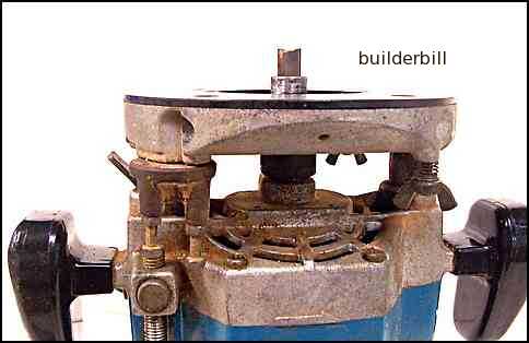 Makita router set up for using with jib