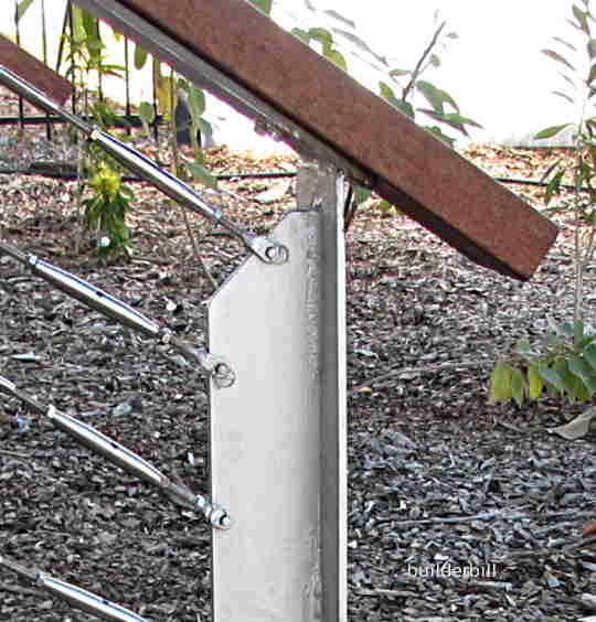 modern newel, galv steel