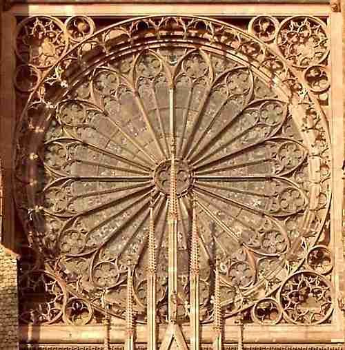 A gothic rose window, strasbourg cathedral