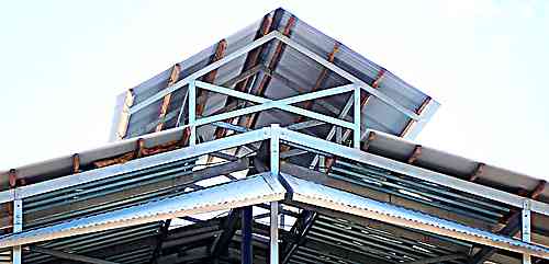 Steel and timber roof structure