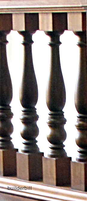 traditional turned timber balusters