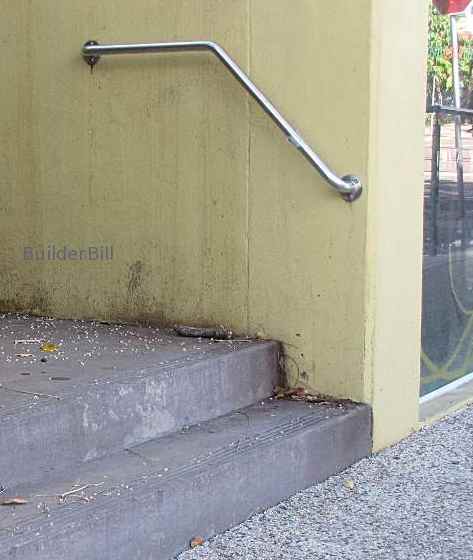 a stair wall fixed handrail