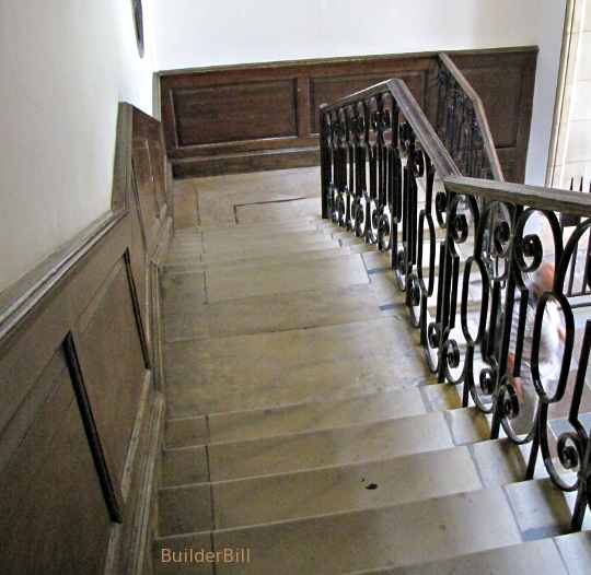 wainscot at a stair