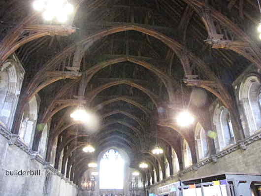 The Hammer beam roof at Westminster Hall