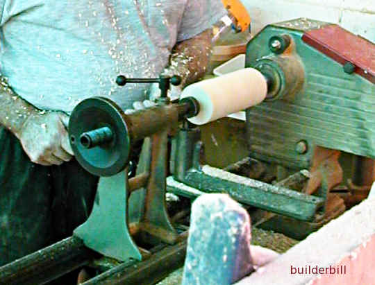 a wood turning lathe