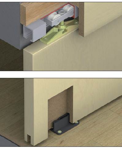 Wooden door slider fittings