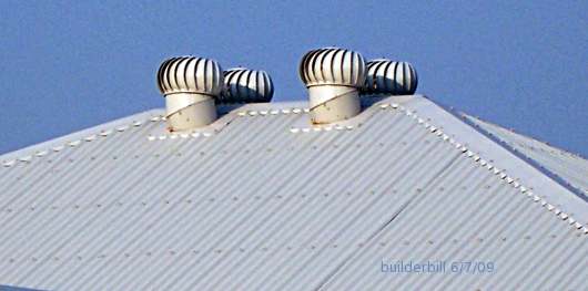 four rotary roof vents