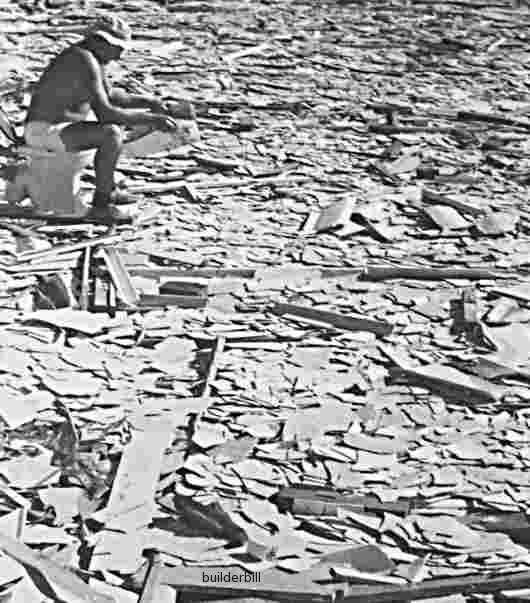 asbestos danger on a worksite in 1973