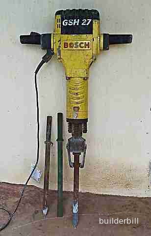 A large Bosch breaker that uses standard jackhammer tools