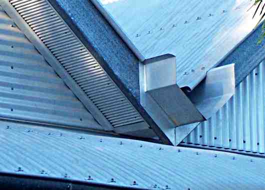 gable detail showing vertical and horizontal cladding