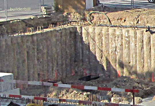 excavation walls drilled by CFA