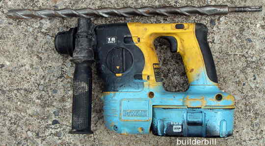 A cordless rotary hammer drill