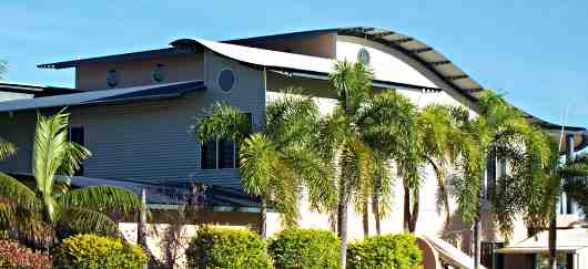 white corrugated iron wall siding