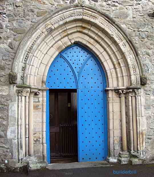 an old equilateral arched doorway