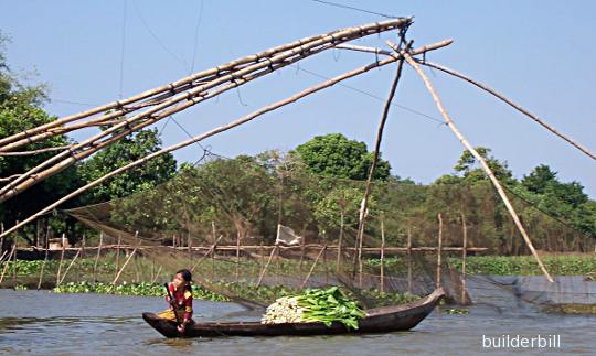 bamboo fish trap in Cambodia