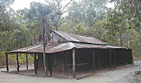 Sapling and iron outstation building Bush shed
