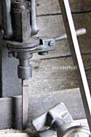 detail of chisel swivel
