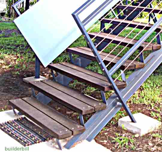 steel and timber stair