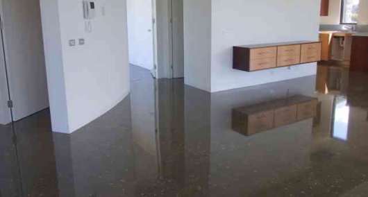 polished concrete floor in an apartment