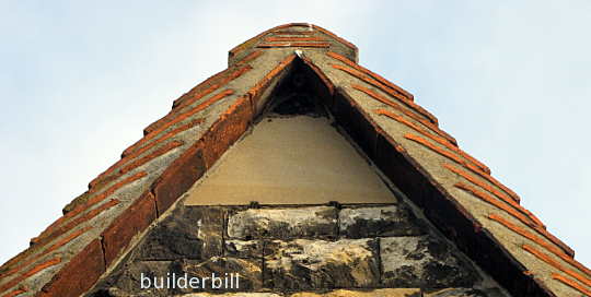 gable end treatment of roof tiles
